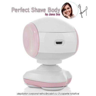 Perfect Shave Body - depilator corporal reincarcabil cu 3 capete rotative Perfect Shave Body - depilator corporal reincarcabil cu 3 capete rotative