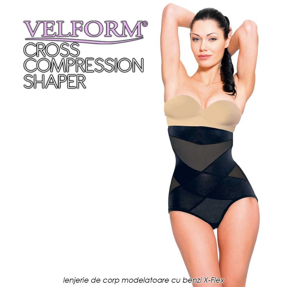 Velform Cross Compression Shaper, pret 129 lei, lenjerie de corp  modelatoare cu benzi X-Flex