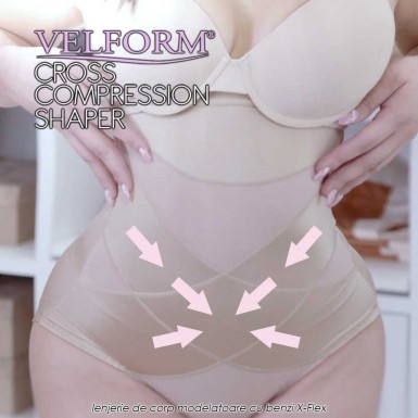 Velform Cross Compression Shaper - lenjerie de corp modelatoare cu benzi X-Flex Velform Cross Compression Shaper - lenjerie de corp modelatoare cu benzi X-Flex
