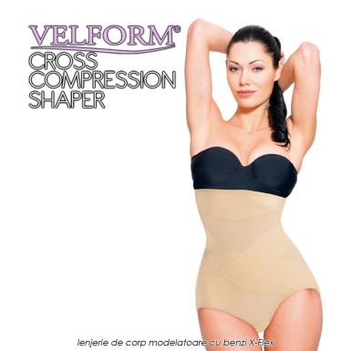 Velform Cross Compression Shaper - lenjerie de corp modelatoare cu benzi X-Flex Velform Cross Compression Shaper - lenjerie de corp modelatoare cu benzi X-Flex