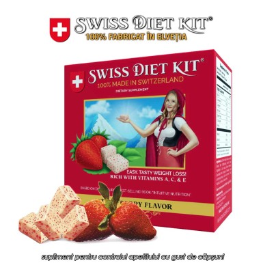 Swiss Diet Kit - supliment pentru controlul apetitului cu gust de capsuni
