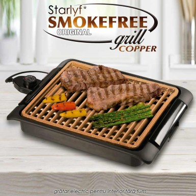 Starlyf Smoke Free Grill Copper - originalul gratar electric pentru interior fara fum