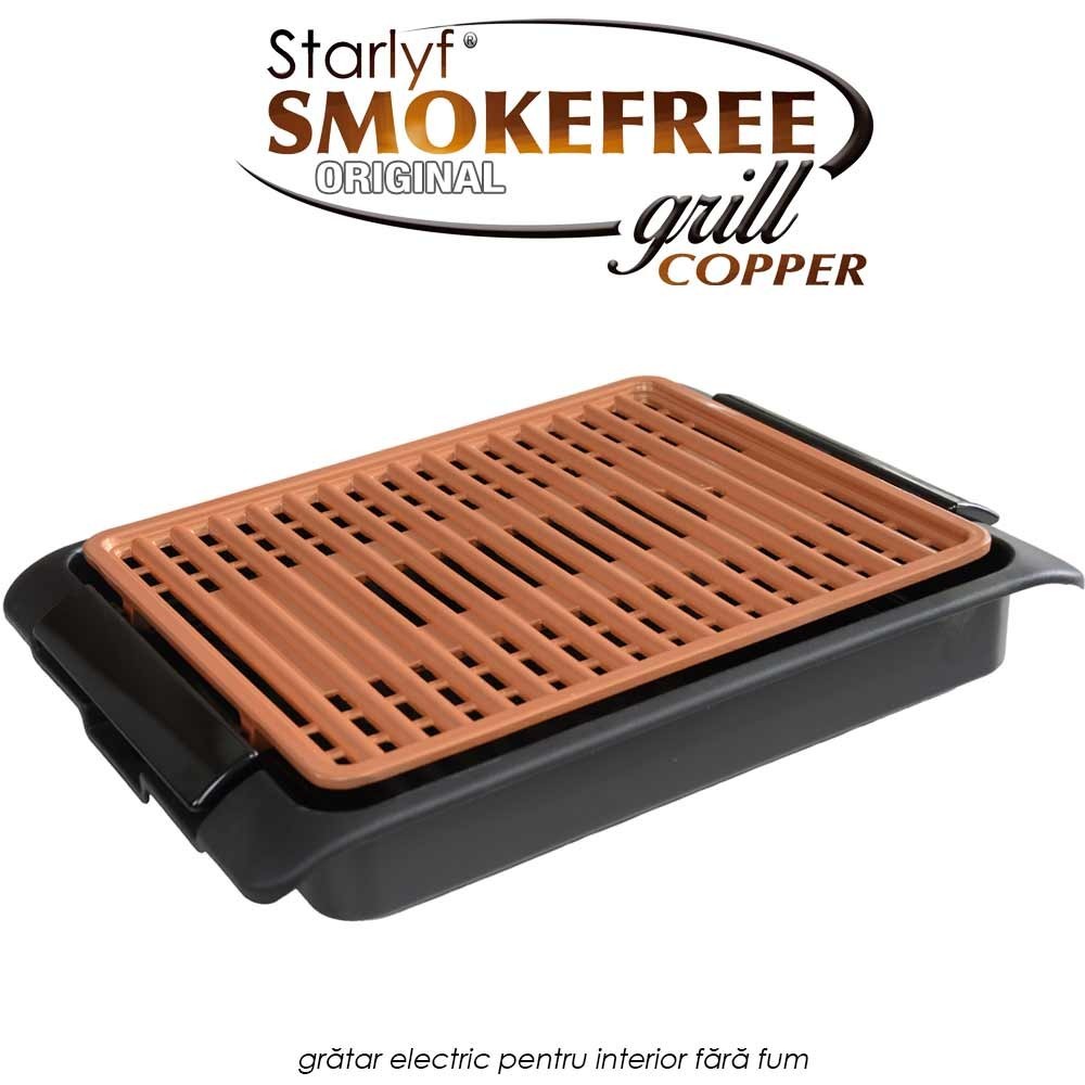 Kommentér Få Quagmire Starlyf Smoke Free Grill Copper | pret 349 lei - transport Gratuit |  originalul gratar electric pentru interior fara fum | Telestar