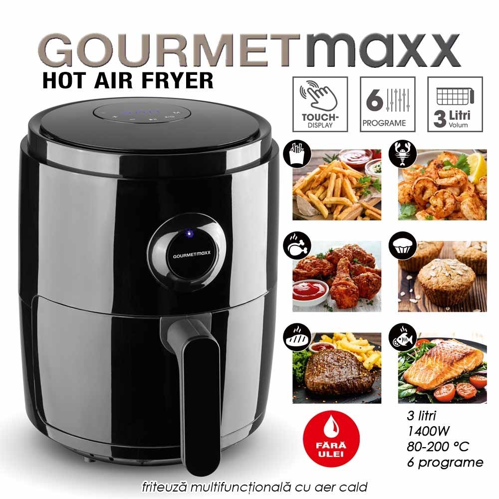 GourmetMaxx Hot Air Fryer Original - friteuza multifunctionala cu aer cald