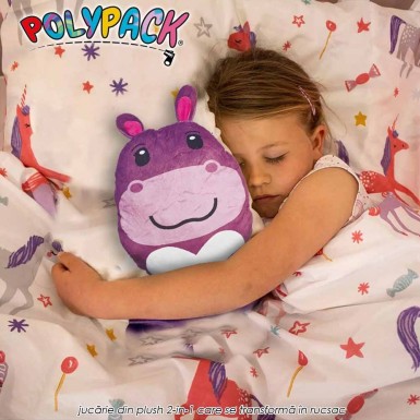 Polypack - jucarie din plush 2-in-1 care se transforma in rucsac Polypack - jucarie din plush 2-in-1 care se transforma in rucsac