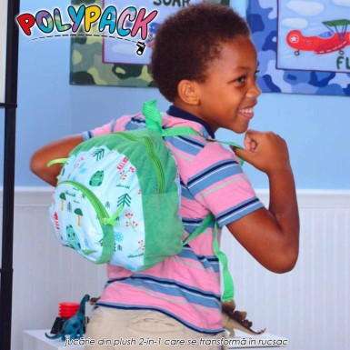 Polypack - jucarie din plush 2-in-1 care se transforma in rucsac Polypack - jucarie din plush 2-in-1 care se transforma in rucsac