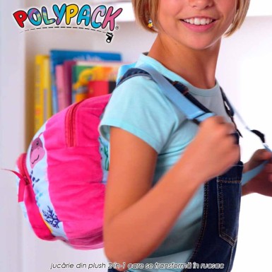 Polypack - jucarie din plush 2-in-1 care se transforma in rucsac Polypack - jucarie din plush 2-in-1 care se transforma in rucsac