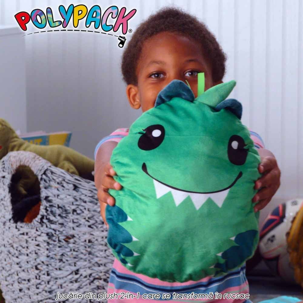 Polypack - jucarie din plush 2-in-1 care se transforma in rucsac
