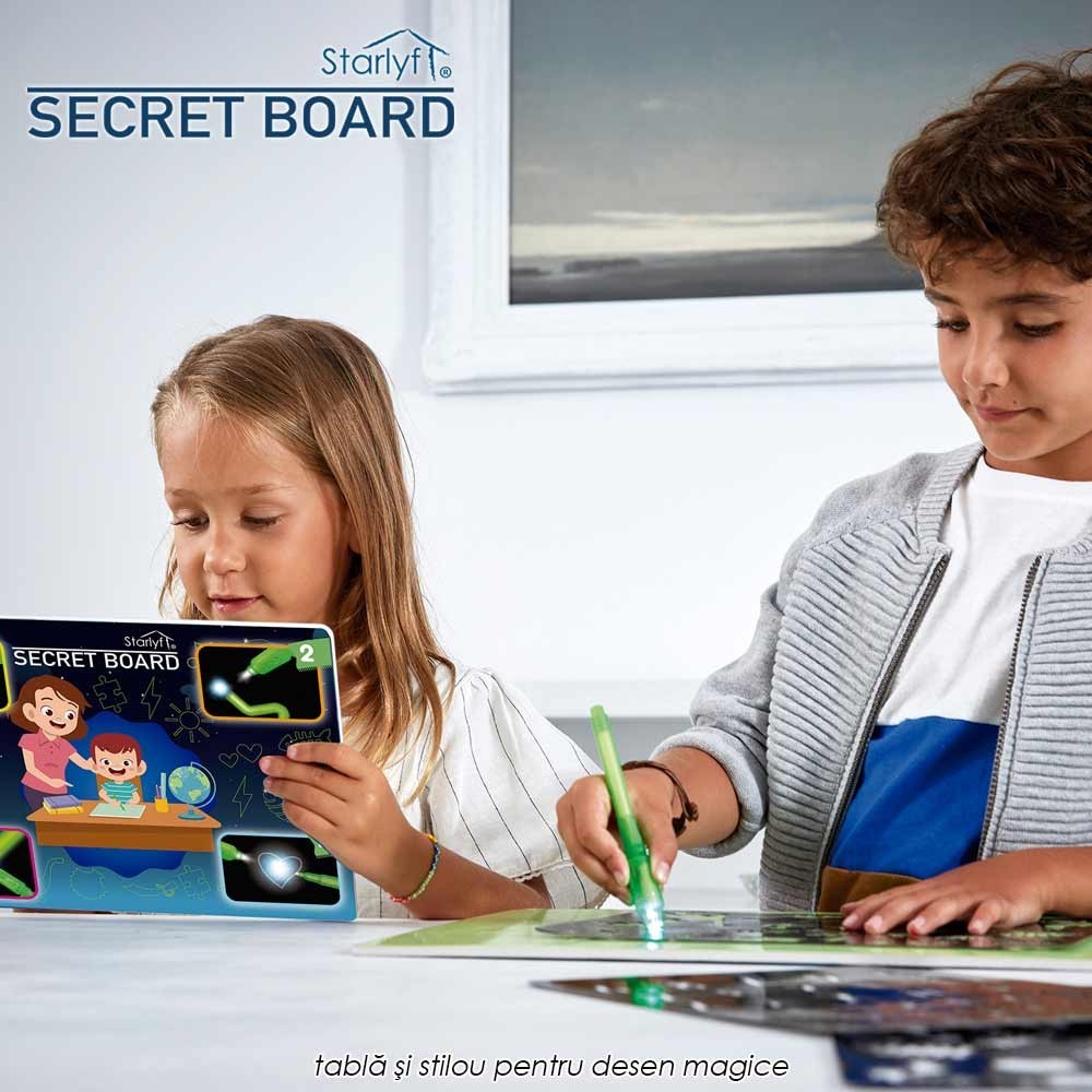 Secret Board - tabla si stilou pentru desene magice
