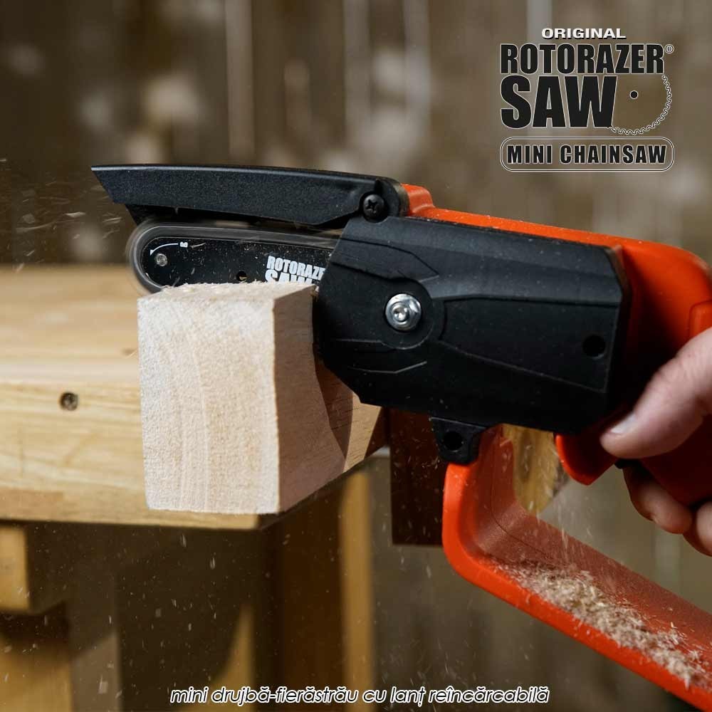 Rotorazer - mini drujba-fierastrau cu lant reincarcabila