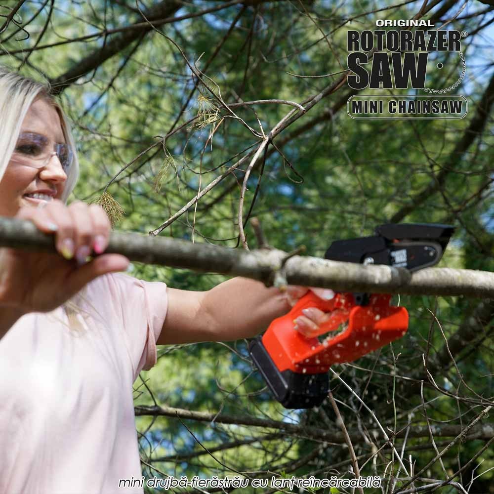 Rotorazer - mini drujba-fierastrau cu lant reincarcabila