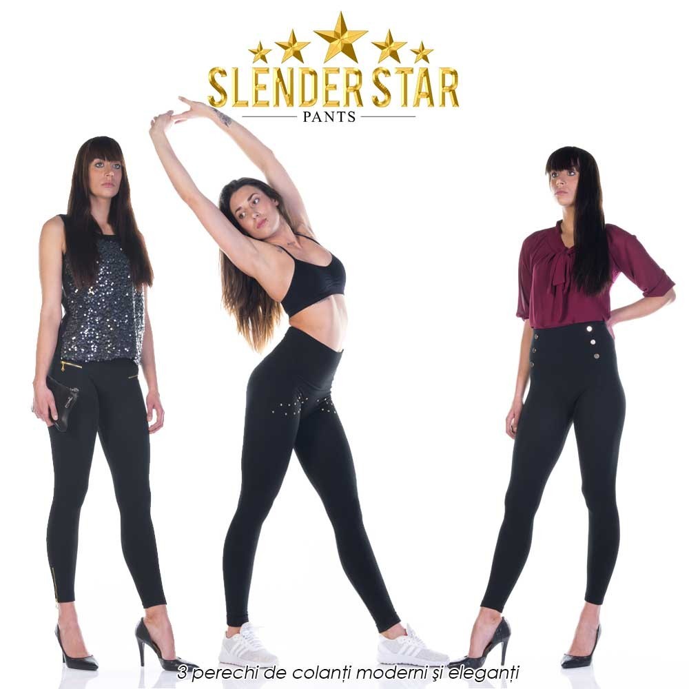 Slender Star Pants - 3 perechi de colanti moderni si eleganti la pret de 1 Slender Star Pants - 3 perechi de colanti moderni si eleganti la pret de 1
