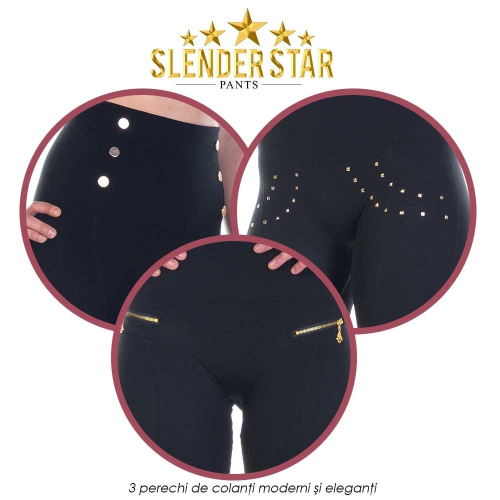 Slender Star Pants - 3 perechi de colanti moderni si eleganti la pret de 1 Slender Star Pants - 3 perechi de colanti moderni si eleganti la pret de 1