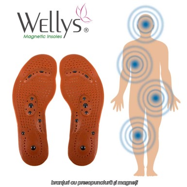 Wellys magnetic insoles - branturi cu presopunctura si magneti Wellys magnetic insoles - branturi cu presopunctura si magneti