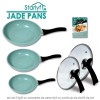 Starlyf Jade Pans - set de 3 tigai cu acoperire de ceramica cu particule de piatra de jad