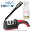 Starlyf Kitchen Set - ascutitor de cutite, mini-tocator si decojitor multifunctional Starlyf Kitchen Set - ascutitor de cutite, mini-tocator si decojitor multifunctional