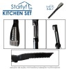 Starlyf Kitchen Set - ascutitor de cutite, mini-tocator si decojitor multifunctional Starlyf Kitchen Set - ascutitor de cutite, mini-tocator si decojitor multifunctional