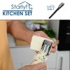 Starlyf Kitchen Set - ascutitor de cutite, mini-tocator si decojitor multifunctional Starlyf Kitchen Set - ascutitor de cutite, mini-tocator si decojitor multifunctional
