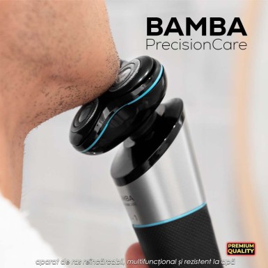 Bamba PrecisionCare 5-in-1 - aparat de ras reincarcabil, multifunctional si rezistent la apa Bamba PrecisionCare 5-in-1 - aparat de ras reincarcabil, multifunctional si rezistent la apa