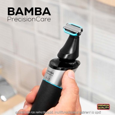 Bamba PrecisionCare 5-in-1 - aparat de ras reincarcabil, multifunctional si rezistent la apa Bamba PrecisionCare 5-in-1 - aparat de ras reincarcabil, multifunctional si rezistent la apa