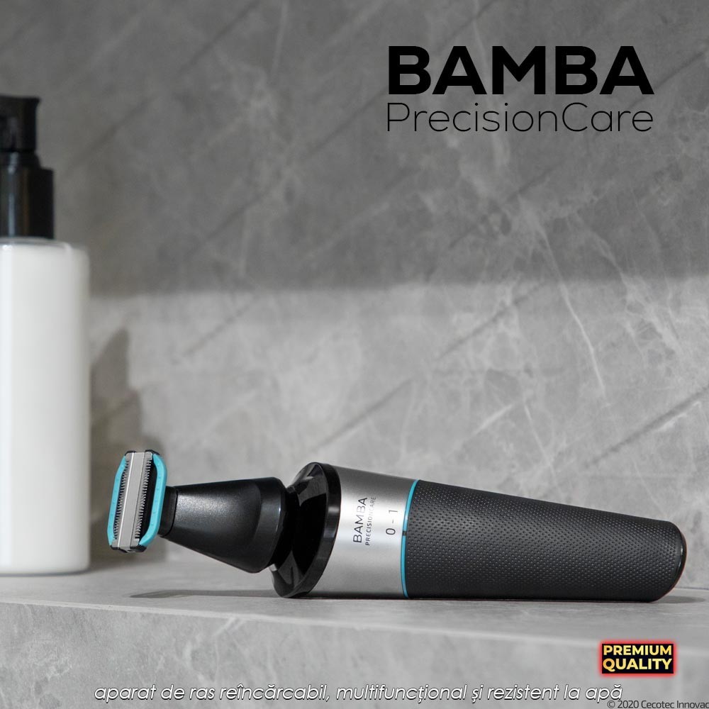 Bamba PrecisionCare 5-in-1 - aparat de ras reincarcabil, multifunctional si rezistent la apa