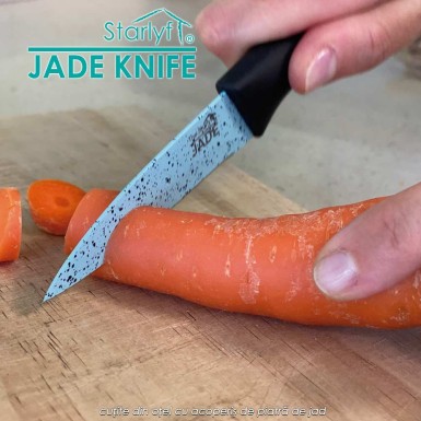 Starlyf Jade Knife - set de 5 cutite din otel cu acoperis de piatra de jad Starlyf Jade Knife - set de 5 cutite din otel cu acoperis de piatra de jad