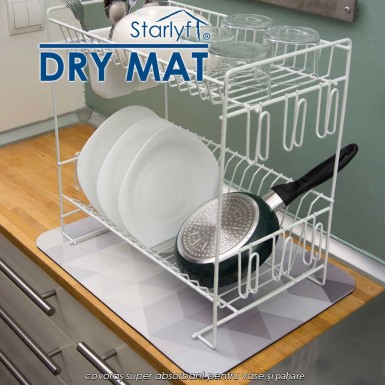 Stalryf Dry Mat - covoraș super absorbant pentru vase și pahare Stalryf Dry Mat - covoraș super absorbant pentru vase și pahare