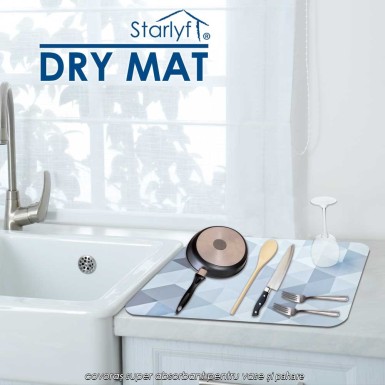 Stalryf Dry Mat - covoraș super absorbant pentru vase și pahare Stalryf Dry Mat - covoraș super absorbant pentru vase și pahare
