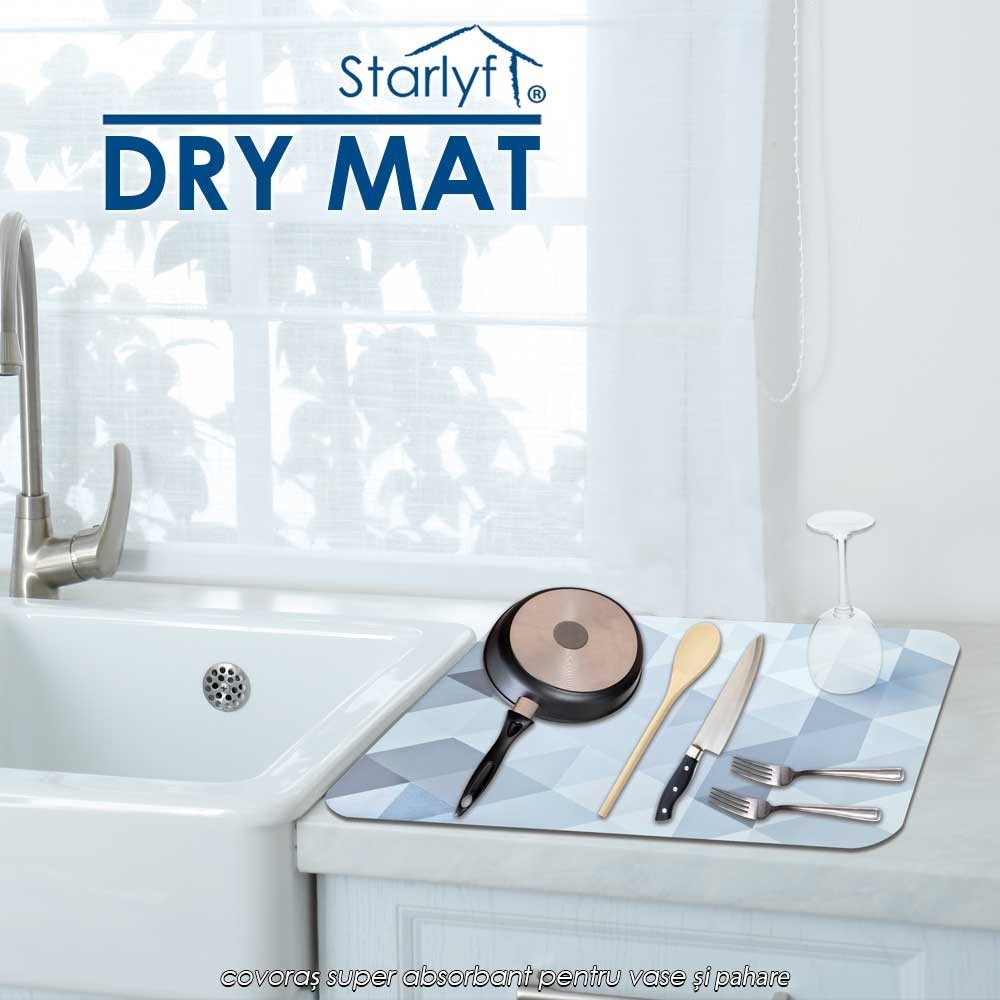 Stalryf Dry Mat - covoraș super absorbant pentru vase și pahare