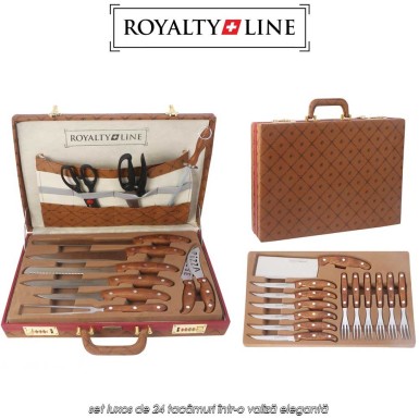 Royalty Line RL-K25LB - set luxos de 24 tacâmuri într-o valiză elegantă