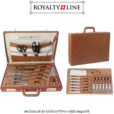 Royalty Line RL-K25LB - set luxos de 24 tacâmuri într-o valiză elegantă Royalty Line RL-K25LB - set luxos de 24 tacâmuri într-o valiză elegantă