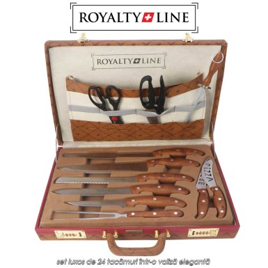 Royalty Line RL-K25LB - set luxos de 24 tacâmuri într-o valiză elegantă Royalty Line RL-K25LB - set luxos de 24 tacâmuri într-o valiză elegantă