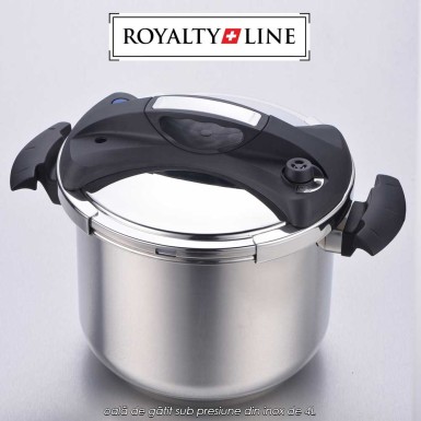 Royalty Line RL-PS4L - oală de gătit sub presiune din inox de 4L