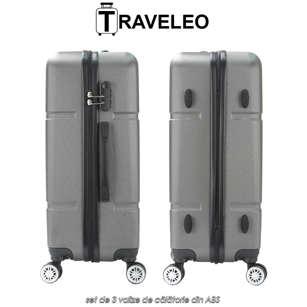 Traveleo ABS01S - set de 3 valize de călătorie din ABS