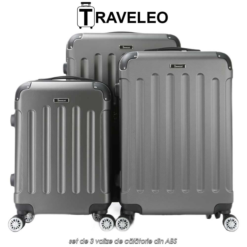 Traveleo ABS01S - set de 3 valize de călătorie din ABS