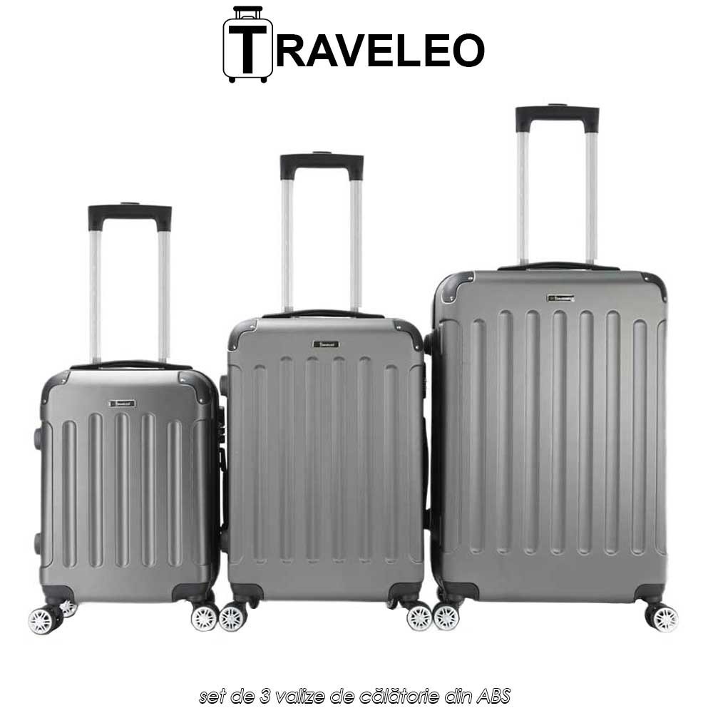 Traveleo ABS01S - set de 3 valize de călătorie din ABS