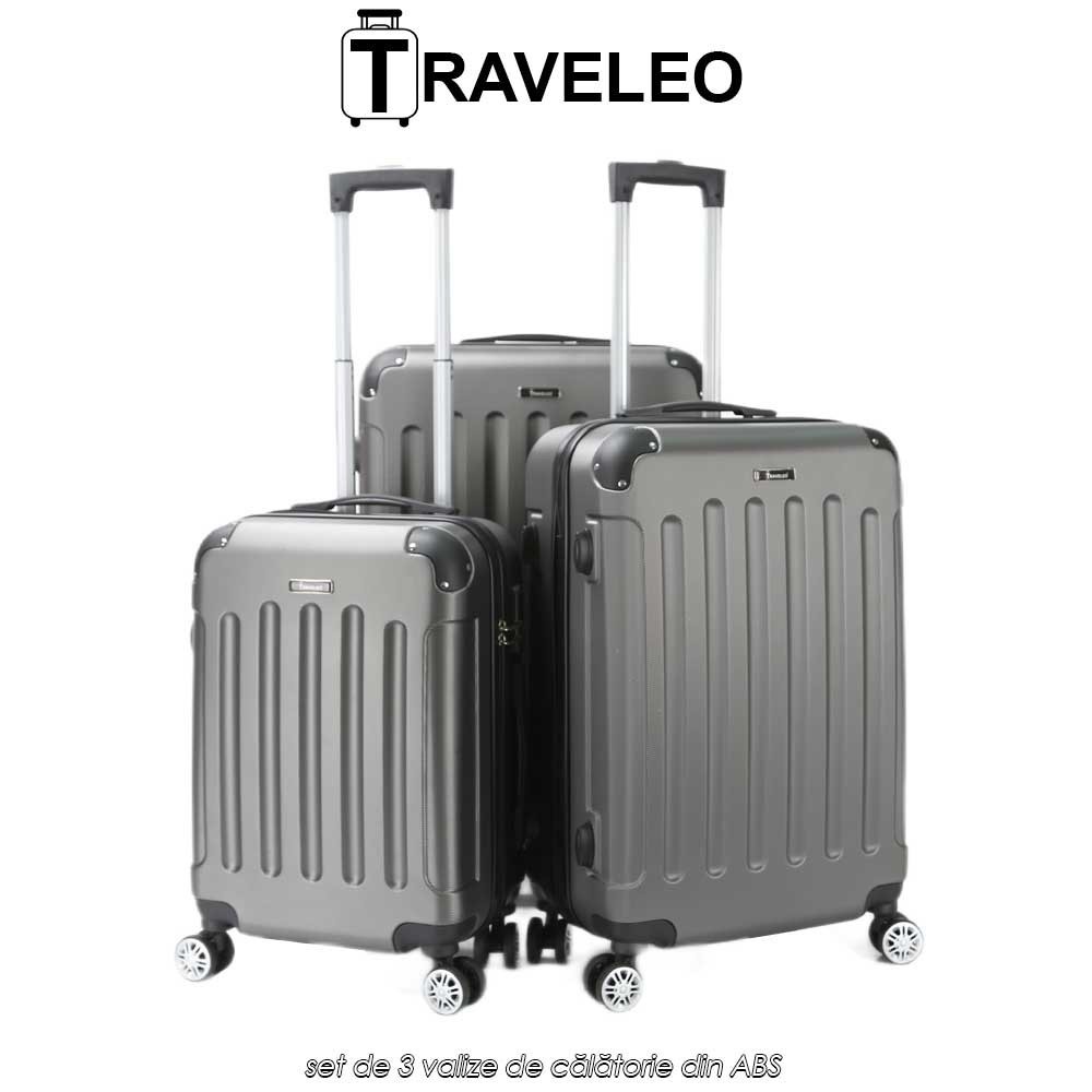 Traveleo ABS01S - set de 3 valize de călătorie din ABS