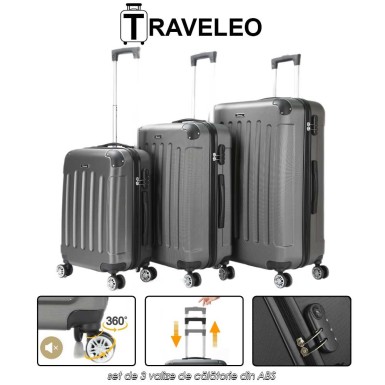 Traveleo ABS01S - set de 3 valize de călătorie din ABS Traveleo ABS01S - set de 3 valize de călătorie din ABS