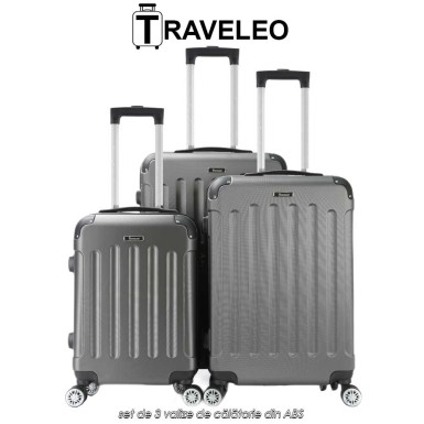 Traveleo ABS01S - set de 3 valize de călătorie din ABS Traveleo ABS01S - set de 3 valize de călătorie din ABS