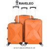 Traveleo ABS03OR - set de 3 valize de călătorie din ABS
