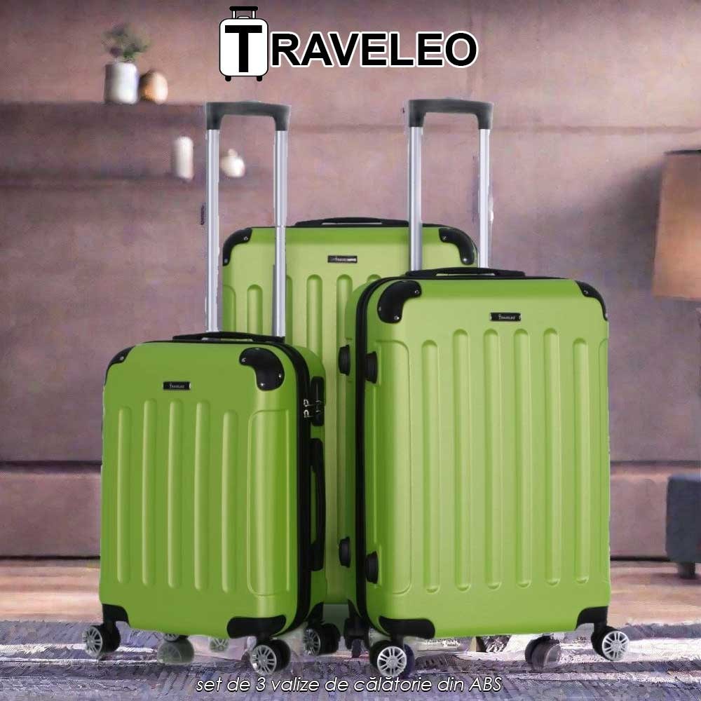Traveleo ABS01LG - set de 3 valize de călătorie din ABS
