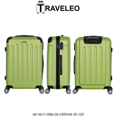 Traveleo ABS01LG - set de 3 valize de călătorie din ABS Traveleo ABS01LG - set de 3 valize de călătorie din ABS