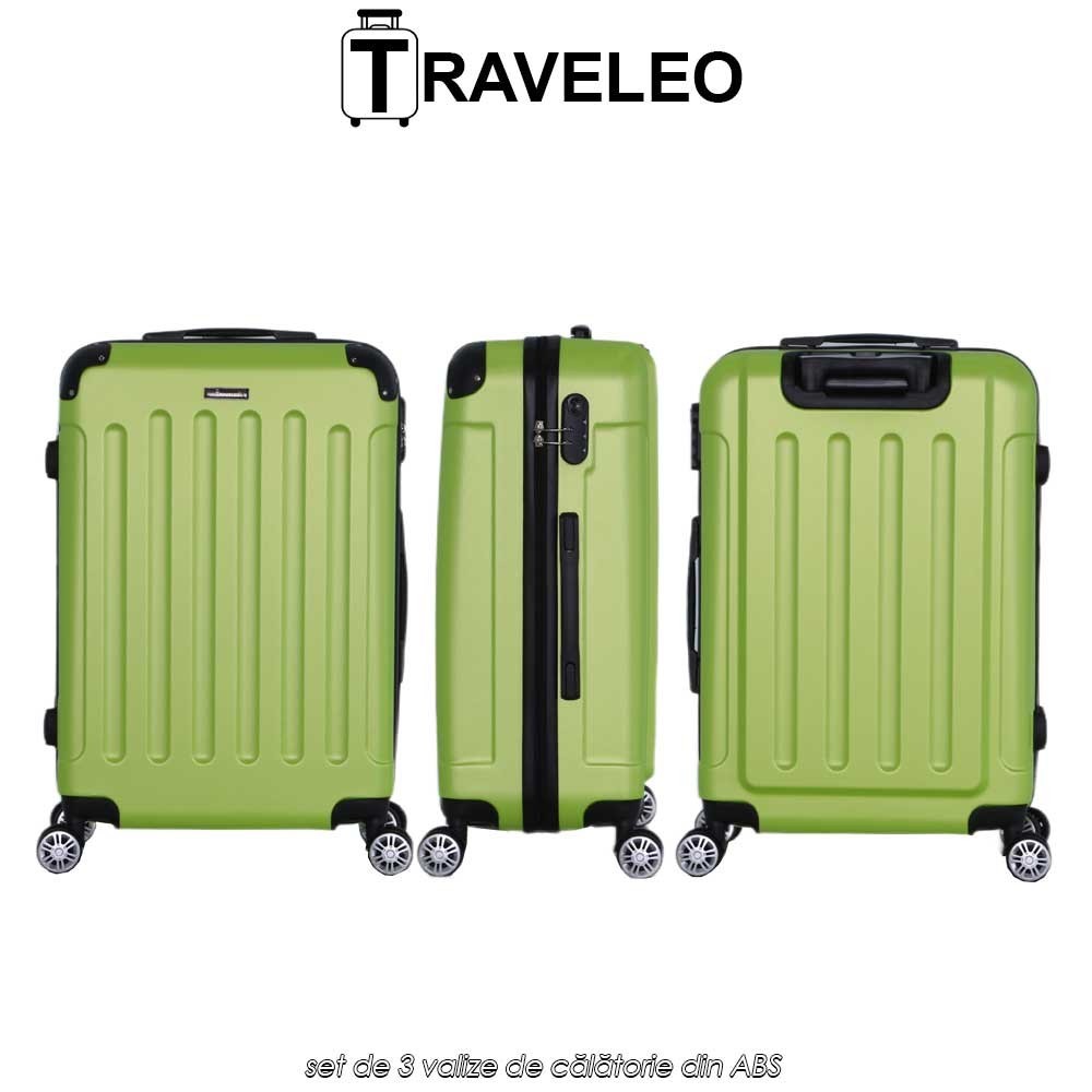 Traveleo ABS01LG - set de 3 valize de călătorie din ABS