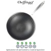 Cheffinger Home PFP24 - tigaie premium din oțel inoxidabil cu model de fagure 24cm