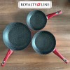 Royalty Line RL-FM3F - set de 3 tigăi cu acoperire de ceramică cu particule de marmură Royalty Line RL-FM3F - set de 3 tigăi cu acoperire de ceramică cu particule de marmură