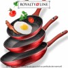 Royalty Line RL-FM3F - set de 3 tigăi cu acoperire de ceramică cu particule de marmură Royalty Line RL-FM3F - set de 3 tigăi cu acoperire de ceramică cu particule de marmură