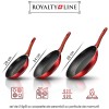 Royalty Line RL-FM3F - set de 3 tigăi cu acoperire de ceramică cu particule de marmură Royalty Line RL-FM3F - set de 3 tigăi cu acoperire de ceramică cu particule de marmură