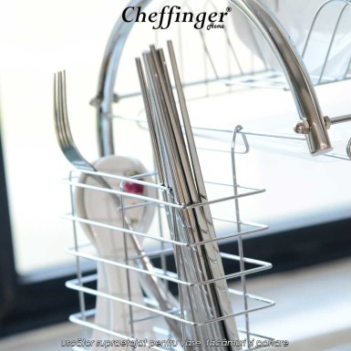 Cheffinger Home CF-DR01 - uscător supraetajat pentru vase, tacâmuri și pahare Cheffinger Home CF-DR01 - uscător supraetajat pentru vase, tacâmuri și pahare