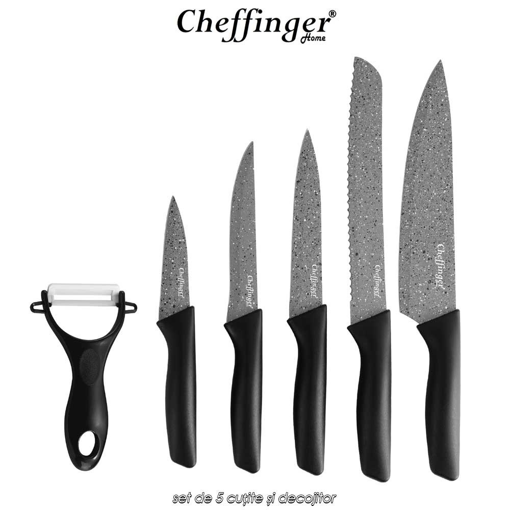 Cheffinger Home MB05 - set de 5 cuțite și decojitor Cheffinger Home MB05 - set de 5 cuțite și decojitor