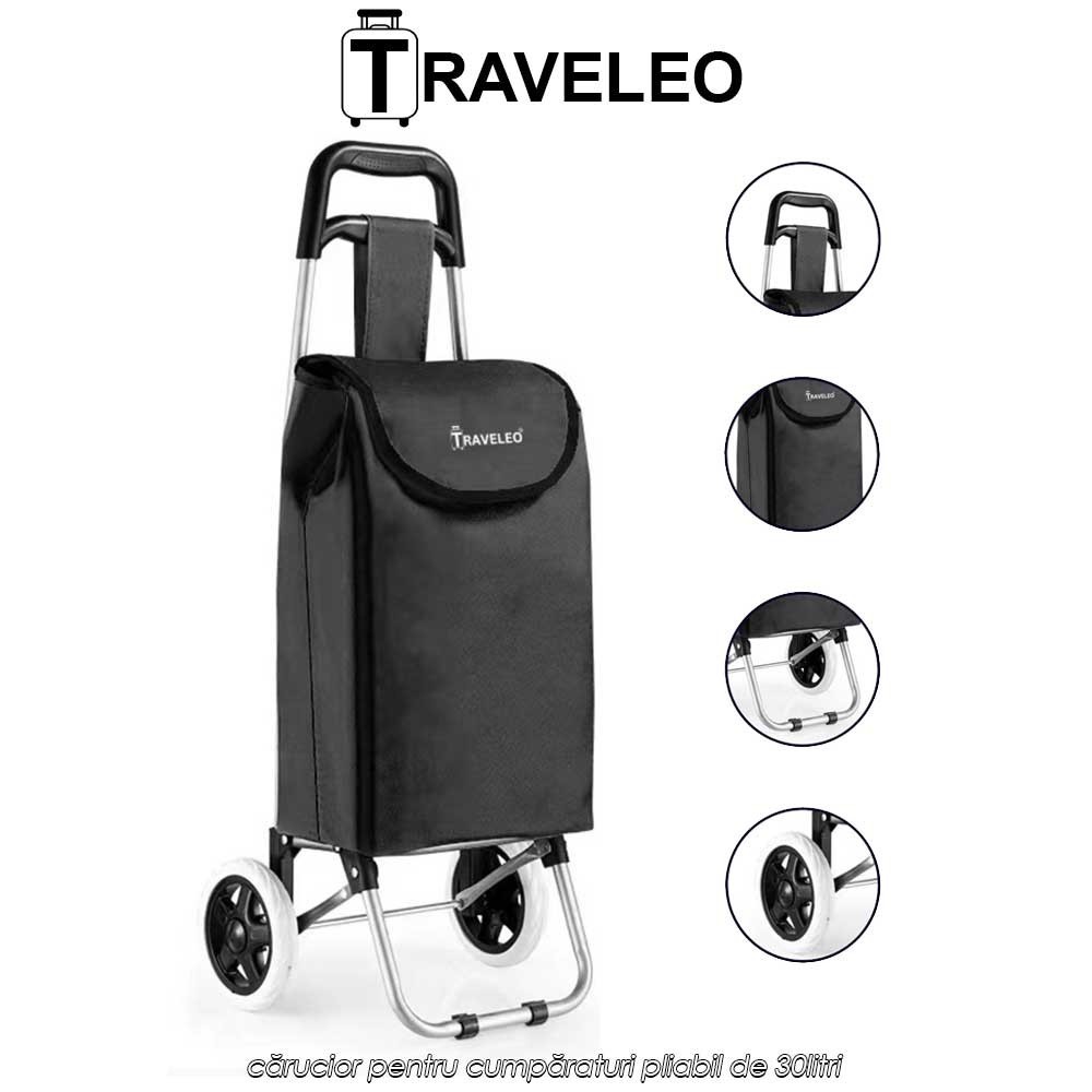 Traveleo TR01XL - cărucior pentru cumpăraturi pliabil de 30litri Traveleo TR01XL - cărucior pentru cumpăraturi pliabil de 30litri
